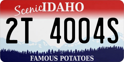 ID license plate 2T4004S