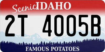 ID license plate 2T4005B