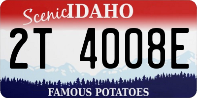ID license plate 2T4008E