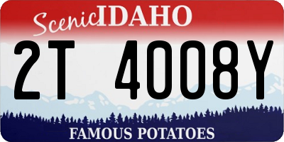 ID license plate 2T4008Y
