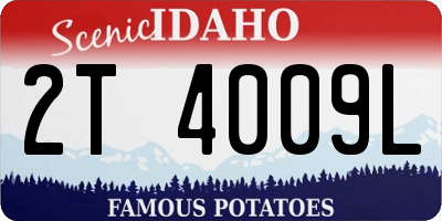 ID license plate 2T4009L