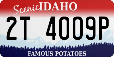 ID license plate 2T4009P