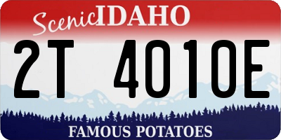 ID license plate 2T4010E