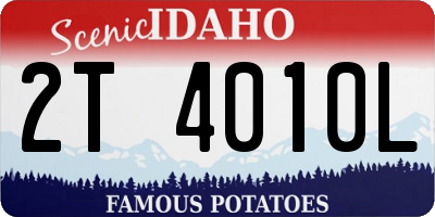 ID license plate 2T4010L