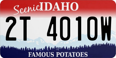 ID license plate 2T4010W