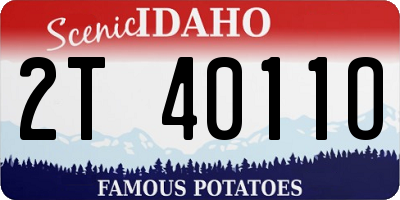 ID license plate 2T4011O