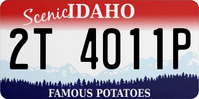 ID license plate 2T4011P
