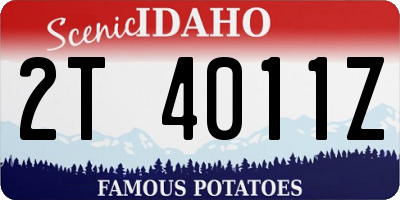 ID license plate 2T4011Z