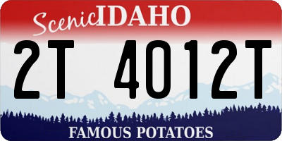 ID license plate 2T4012T