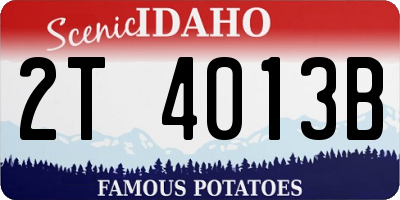 ID license plate 2T4013B