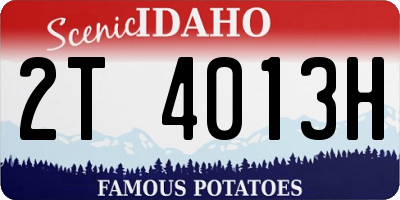 ID license plate 2T4013H