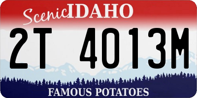 ID license plate 2T4013M