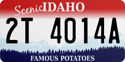 ID license plate 2T4014A