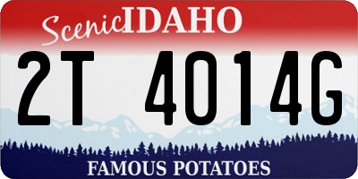 ID license plate 2T4014G