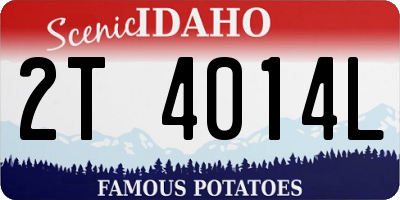 ID license plate 2T4014L
