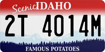 ID license plate 2T4014M