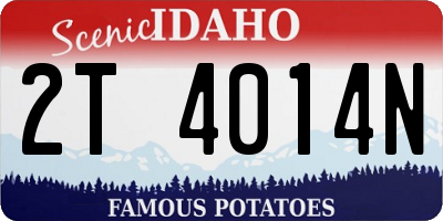 ID license plate 2T4014N