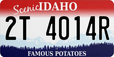 ID license plate 2T4014R