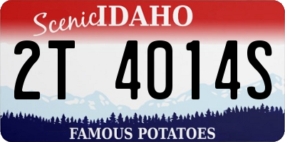 ID license plate 2T4014S