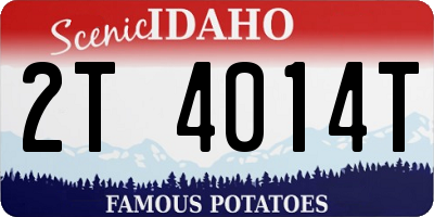 ID license plate 2T4014T