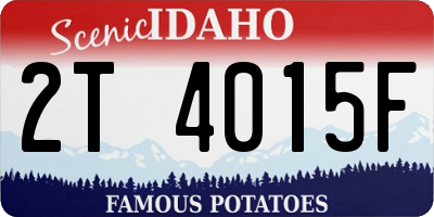 ID license plate 2T4015F