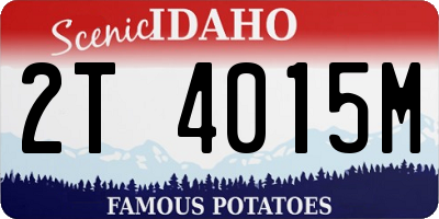 ID license plate 2T4015M