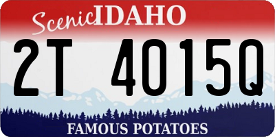 ID license plate 2T4015Q