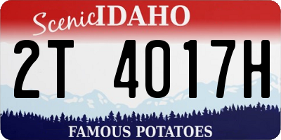 ID license plate 2T4017H