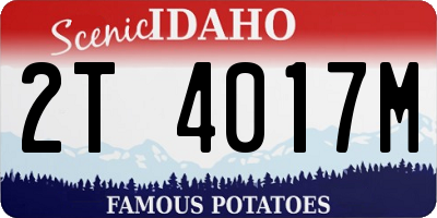 ID license plate 2T4017M