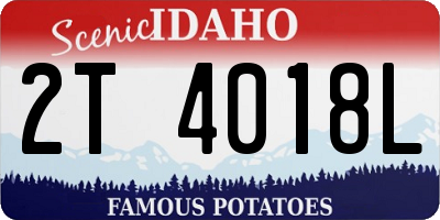 ID license plate 2T4018L