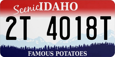 ID license plate 2T4018T