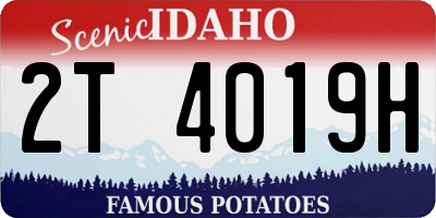 ID license plate 2T4019H