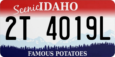ID license plate 2T4019L