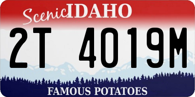 ID license plate 2T4019M