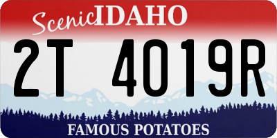 ID license plate 2T4019R