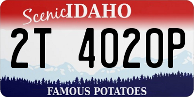 ID license plate 2T4020P
