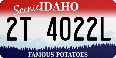 ID license plate 2T4022L