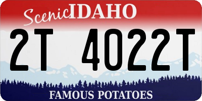 ID license plate 2T4022T