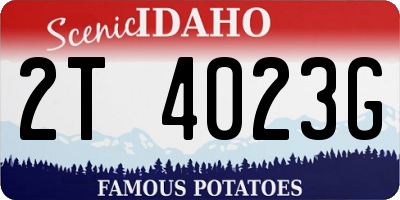 ID license plate 2T4023G