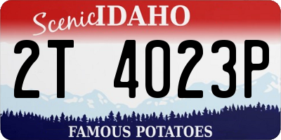 ID license plate 2T4023P