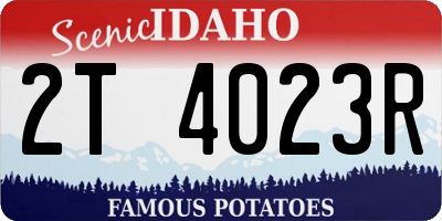 ID license plate 2T4023R