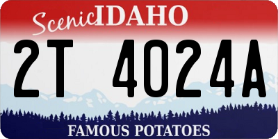 ID license plate 2T4024A