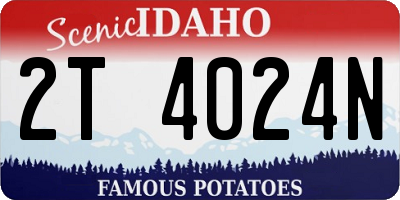 ID license plate 2T4024N