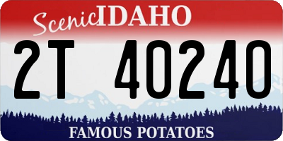 ID license plate 2T4024O
