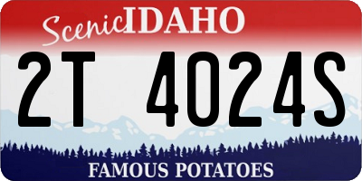 ID license plate 2T4024S