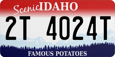 ID license plate 2T4024T