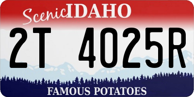 ID license plate 2T4025R