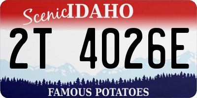 ID license plate 2T4026E