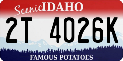 ID license plate 2T4026K