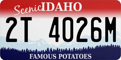 ID license plate 2T4026M